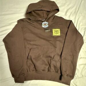 Stay Up Late | Streetwear Hoodie Brown | Large